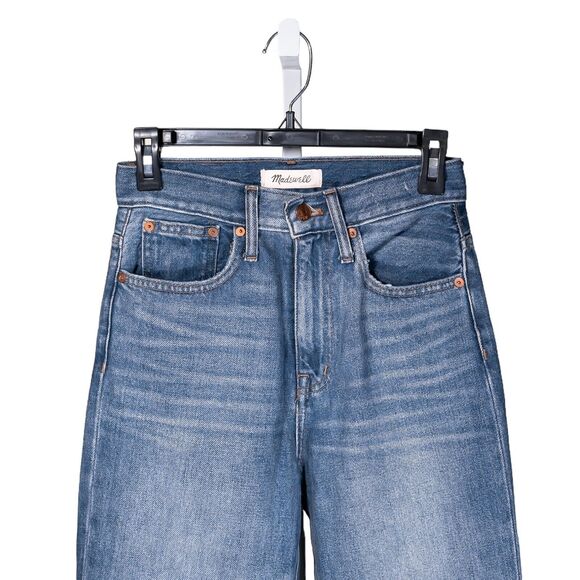 Madewell The Mom Jean Women's Blue Medium Wash High Rise Tapered Denim Size 23 - Picture 5 of 11